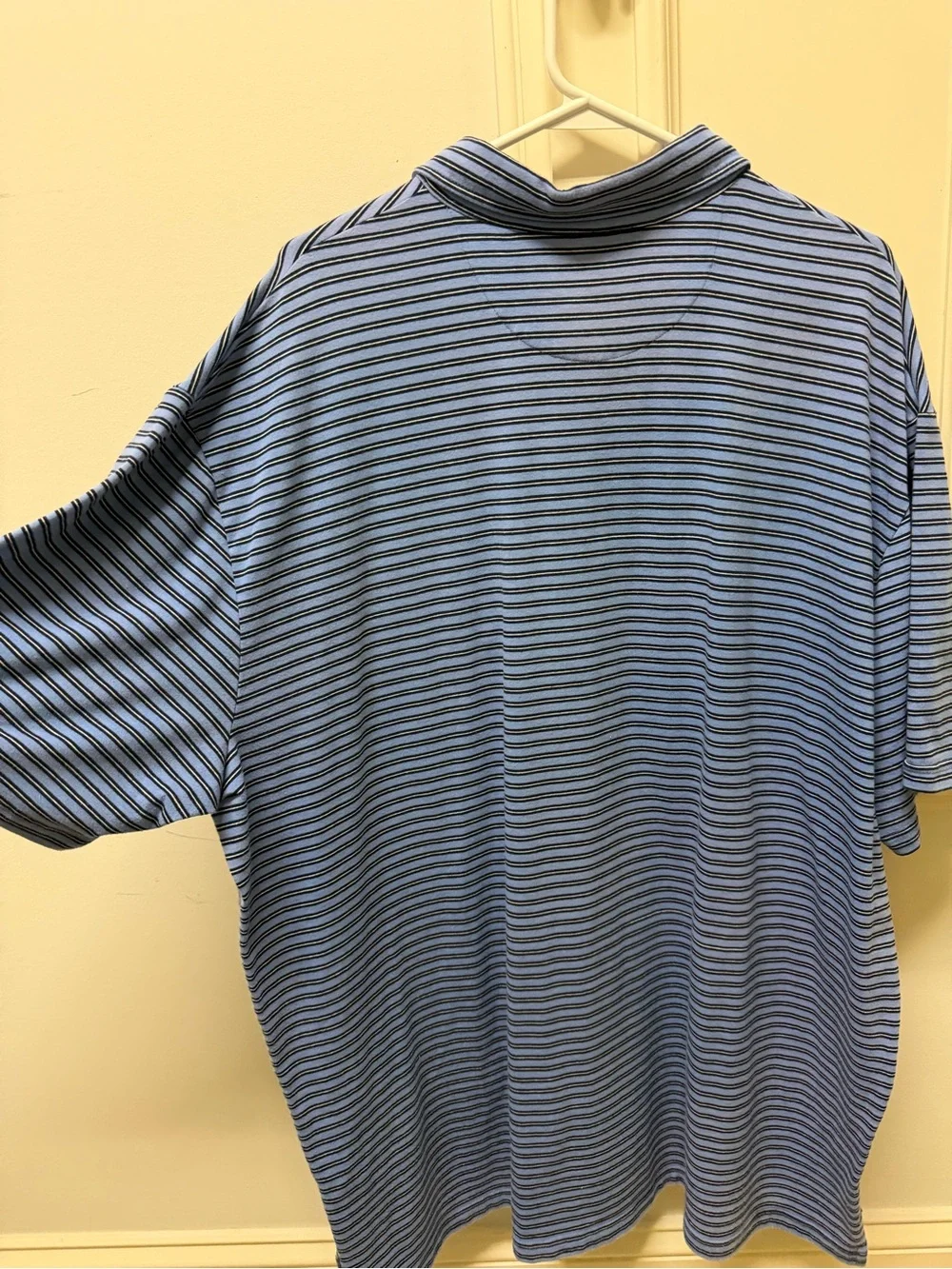 Polo by Ralph Lauren Light Blue and Navy Striped Men's Polo